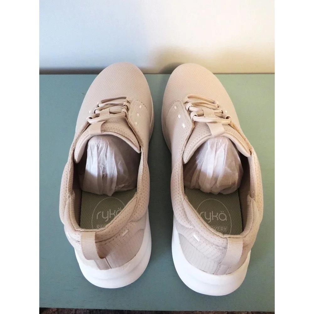 New Ryka Renew Recovery Bungee Slip-On Sneaker Size 9.5 Washable In French Beige